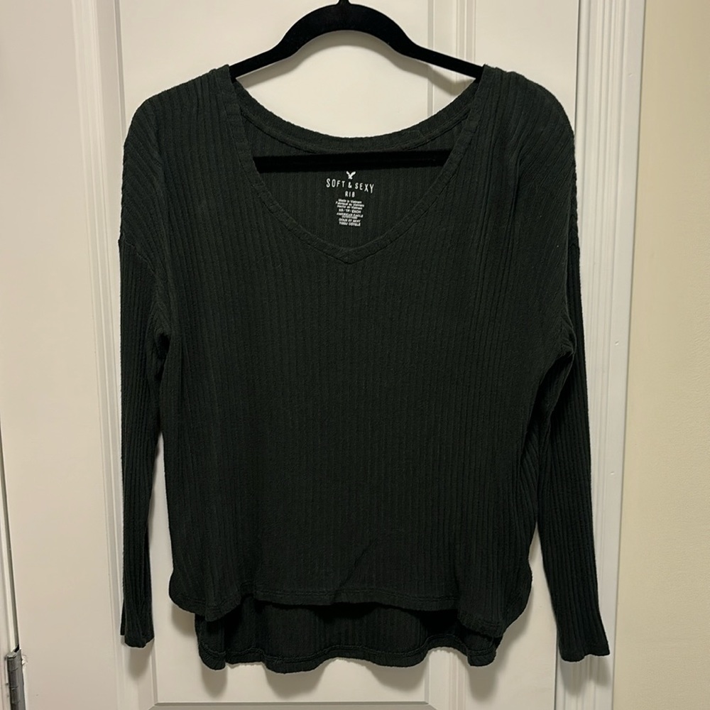 Dark green American Eagle soft and sexy longsleeve